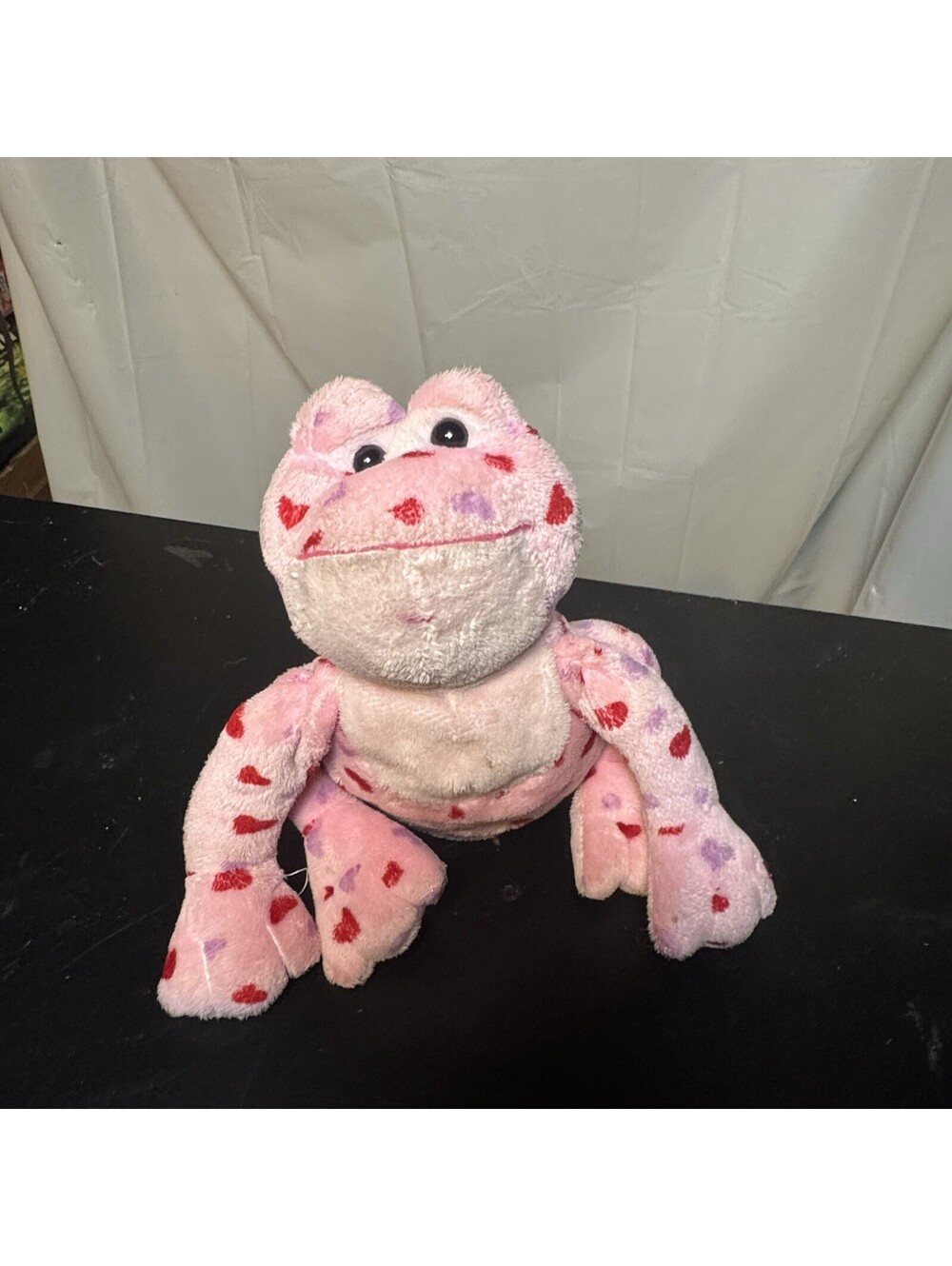 Retired 2008 Webkinz Love Frog Pink Valentine Plush Toy HM144 (No Code) Ganz 8"